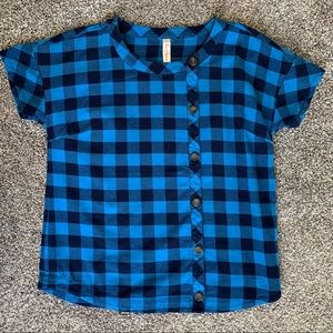 Hannah Anderson Women’s Plaid Flannel Top, M